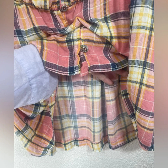 Torrid Plaid Button Down Front Square Neck Babydoll Blouse Women’s US 2X - Picture 6 of 11